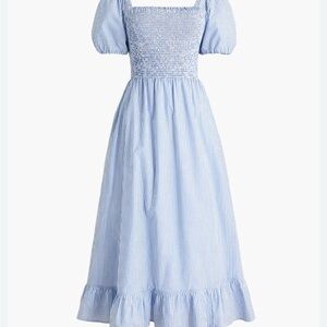 JCrew puff sleeve midi dress
